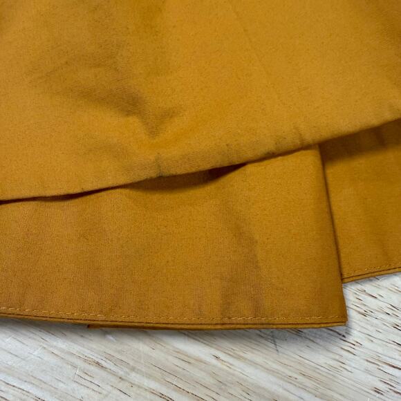 Staud Wells Maxi Stretch Cotton Fit & Flare Dress Honey Orange Size 8 Poplin - Picture 12 of 14